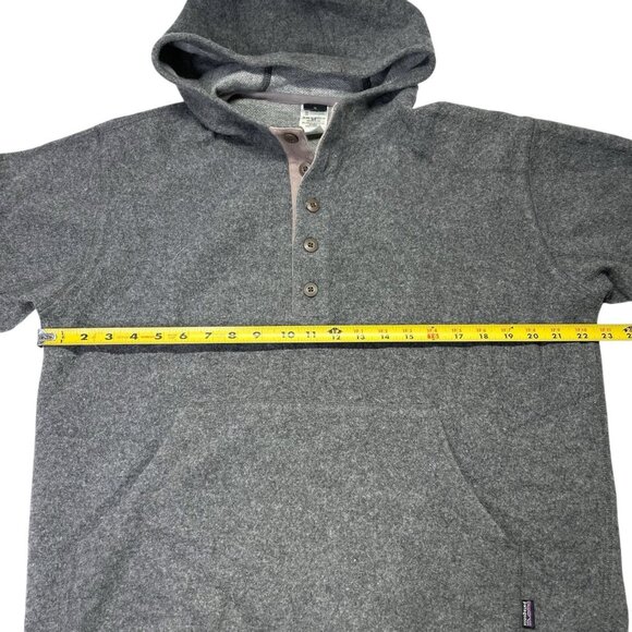 Patagonia Wool Blend Gray Hoodie 1/4 Button Men’s L - Picture 8 of 8